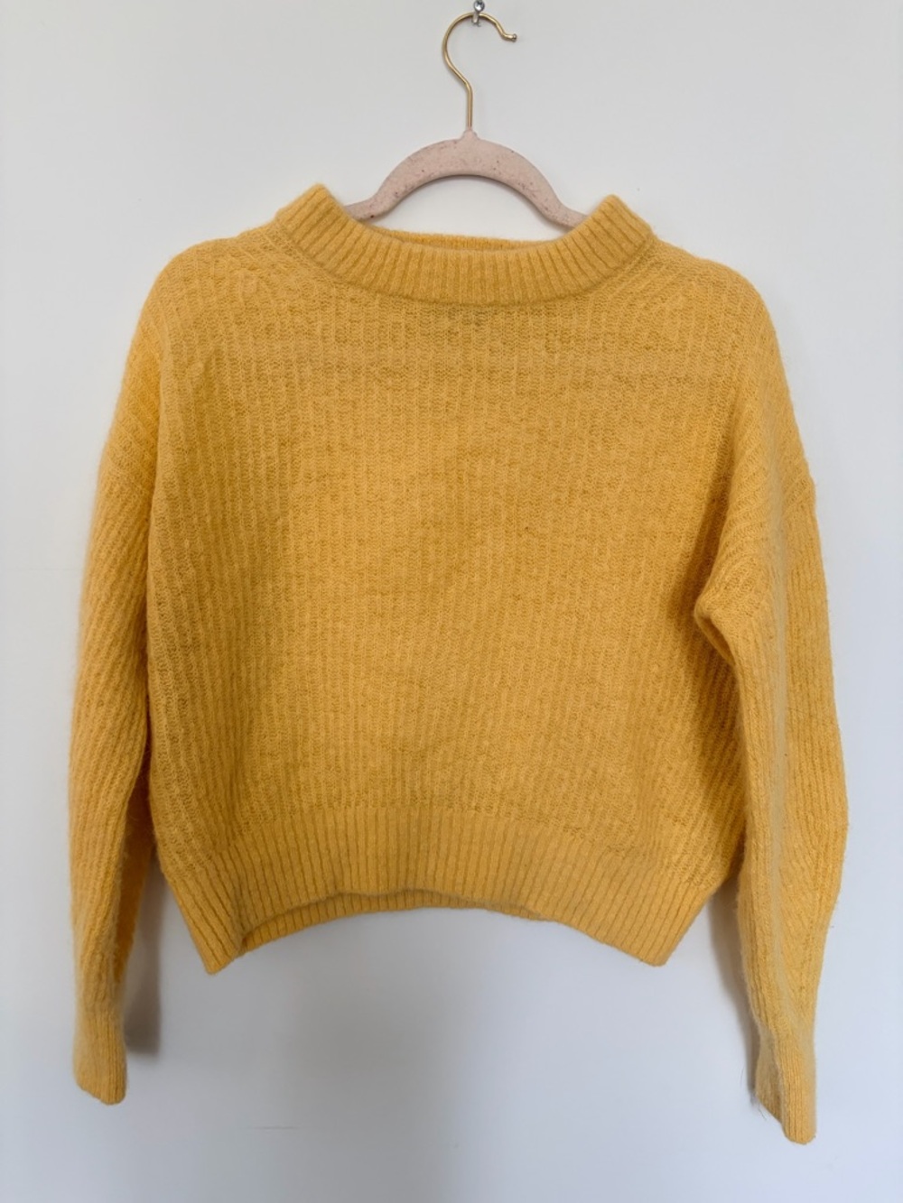 Everlane Mustard Alpaca-Wool Crewneck Sweater - XS